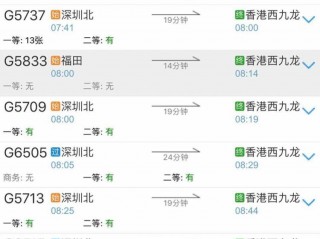 广深高铁时刻表(广州至深圳动车列车表)