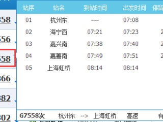 上海到杭州火车(上海火车站到杭州高铁时刻表)